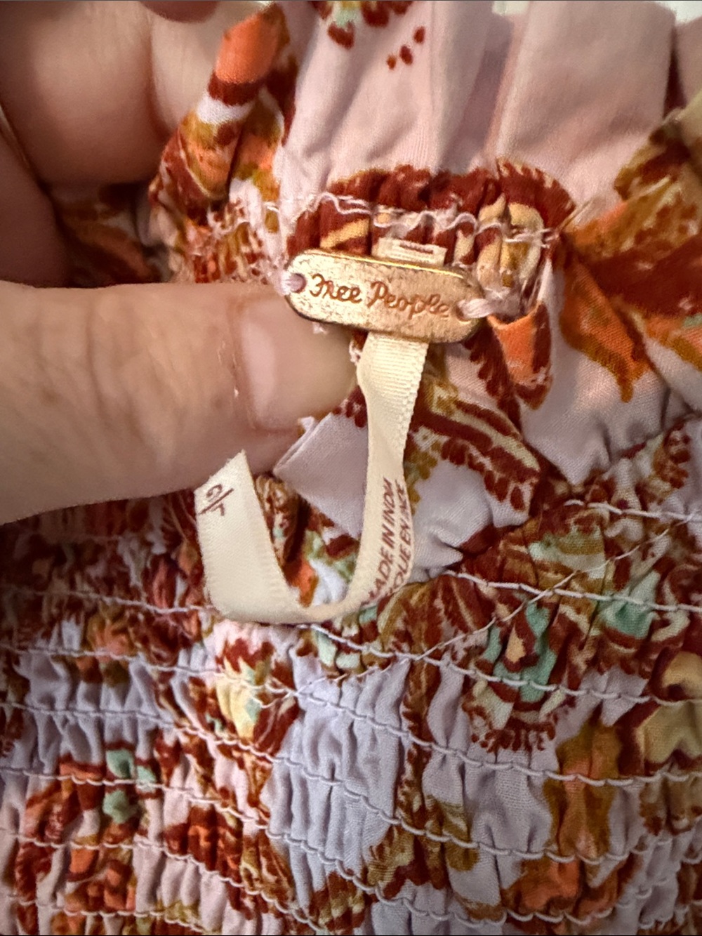 Free People Lavender Floral Smocked Maxi Dress - Picture 2 of 7